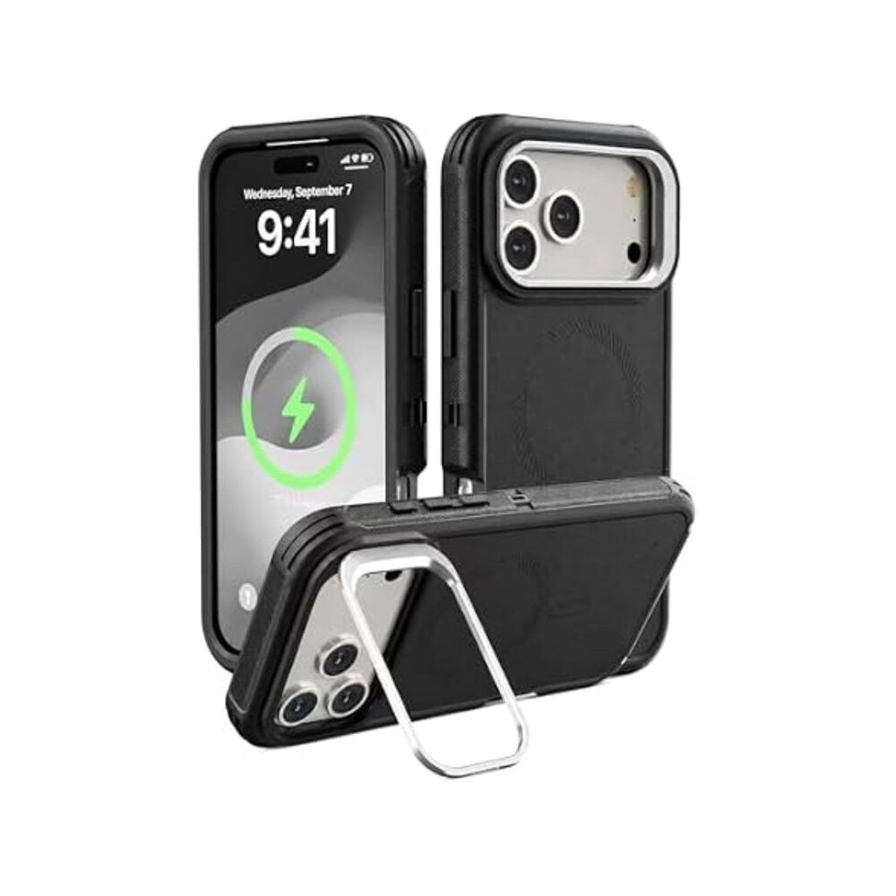 Woonith  for iPhone 17 Pro Max Case with Stash Stand